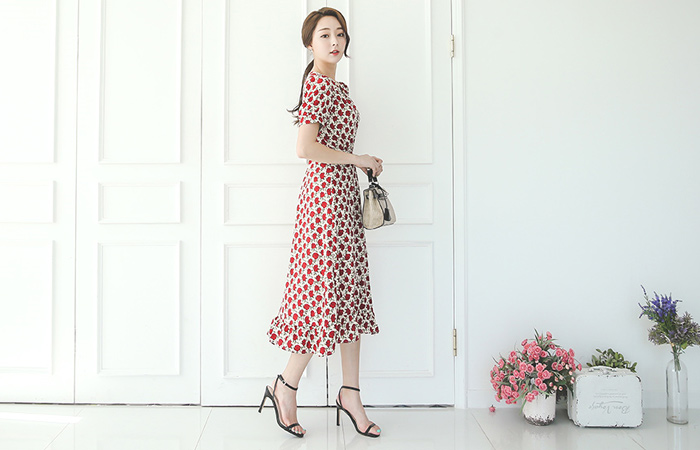 ローズガーデンラップロングワンピース