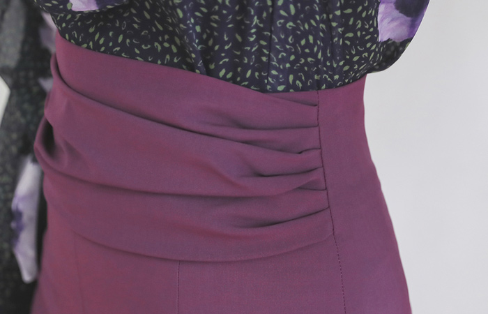 グラム シャーリング スリット 弾力 スカート