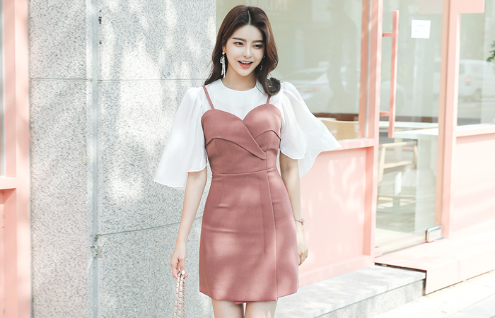 チューリップ ビュスチエ ミニ ワンピース