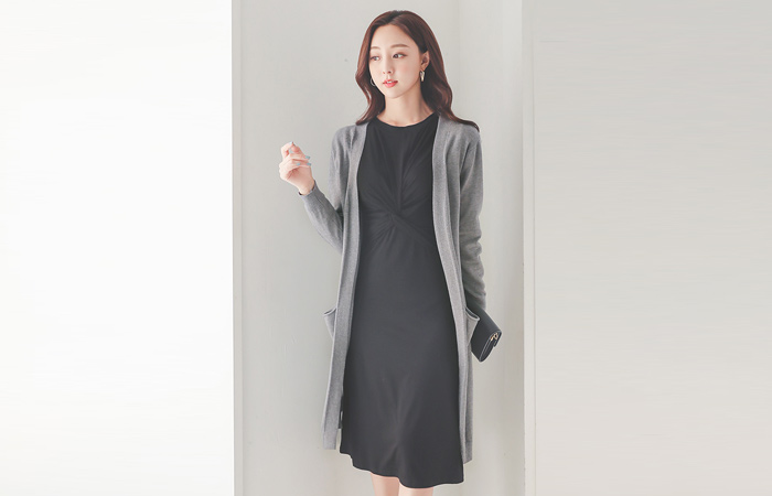 デーリー ソフト シボリ オープン カーディガン