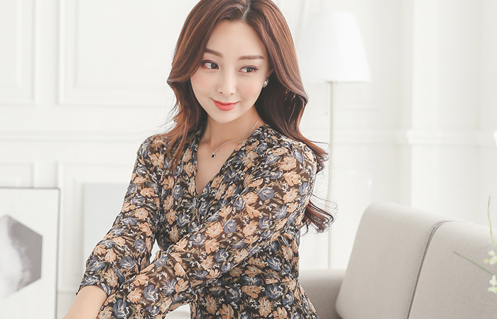 Rosalie 花柄 ラップスタイル ワンピース