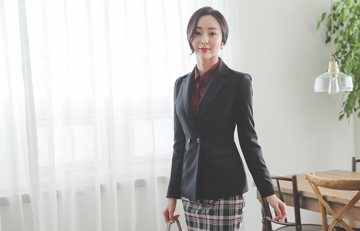 シンプルベーシック テーラード ダブル ボタン ジャケット