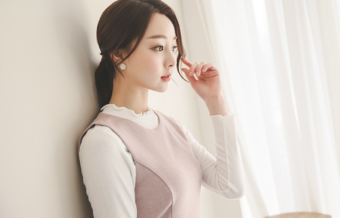 シンプルHラインレイヤードドレス