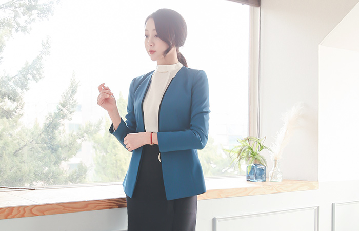 モダン配色二重カラージャケット