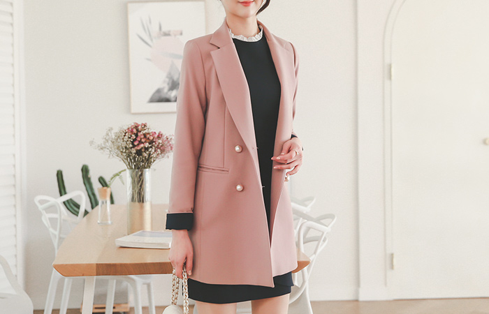 ダブルパールセミパクハーフジャケット