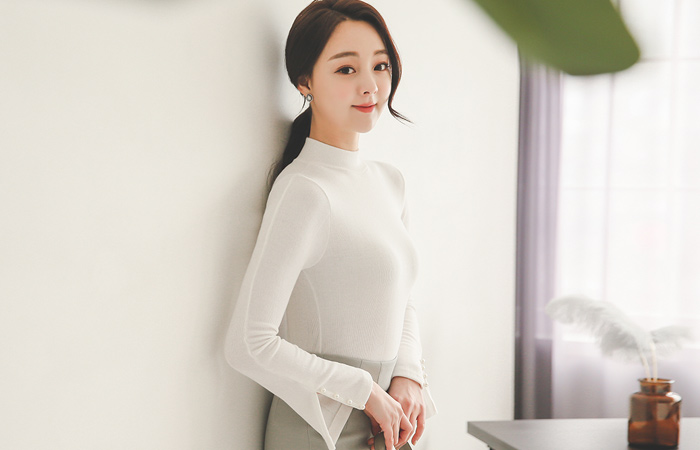 スリットパールベルカフスハーフネクチ