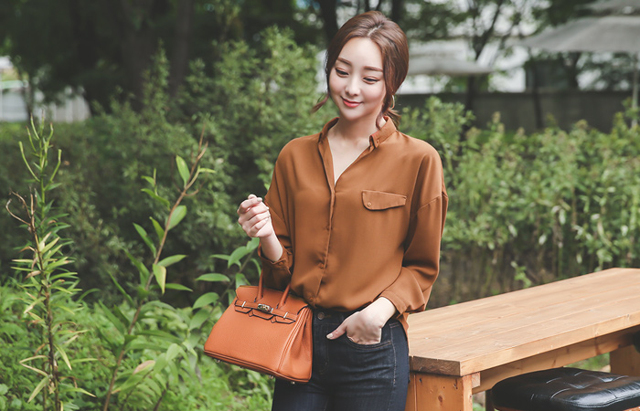 ビジョブレストポケットブラウス