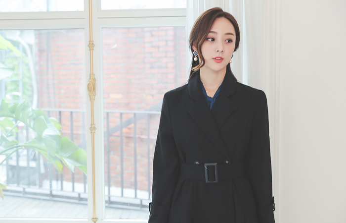 ワイド ベルティード Aライン トレンチコート