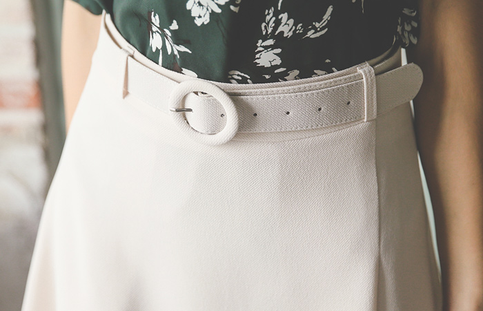 ブレスピンタックAラインスカート