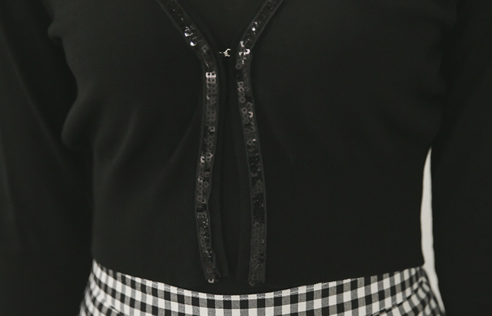 スペンコールトリミングボレロカーディガン