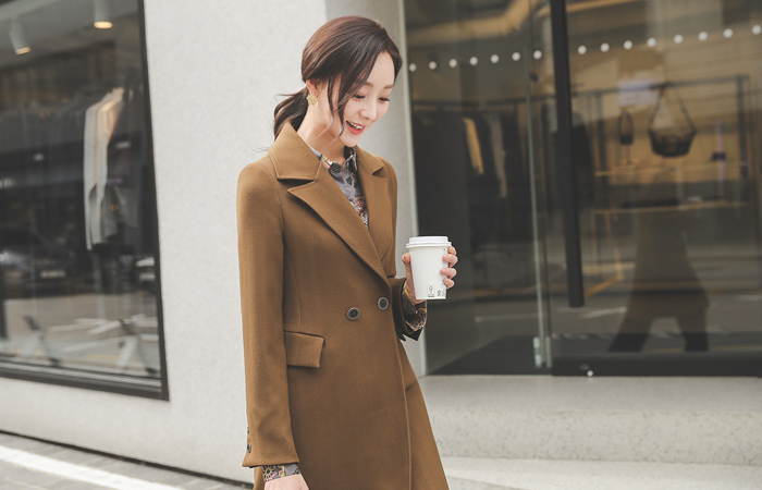 フォーマル ストライプ 配色 ダブル コート