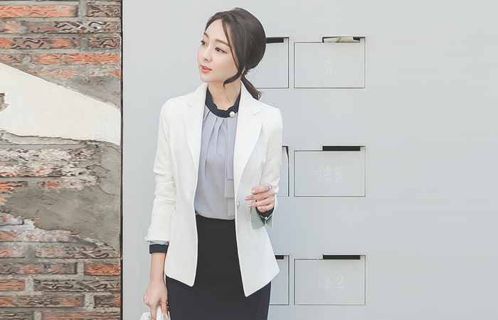 真珠ゴールドサークル小売配色ジャケット