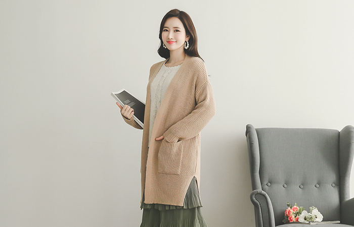 ナチュラルルージュハチカーディガン