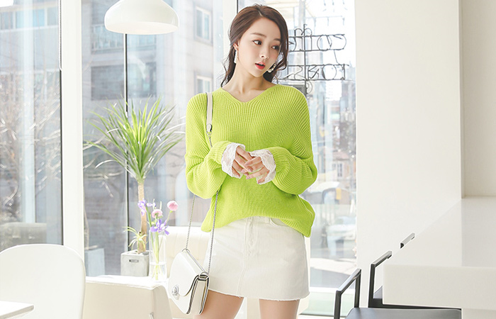 デニム面ミニスカート（パンツ裏地）