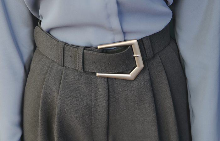 Gold 펜타곤 ベルト ピンタック ワイド スレックス