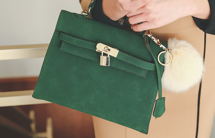 [モデル着用38次]スエード ケリー トートバッグ