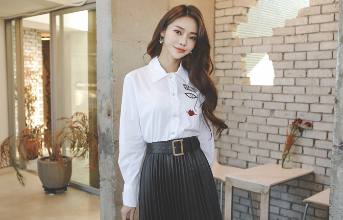 ビーズポイント ウエーブ シャツ ブラウス Ⅱ