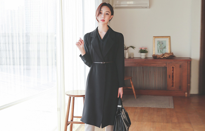 モダン サイド スリット ロング ベスト