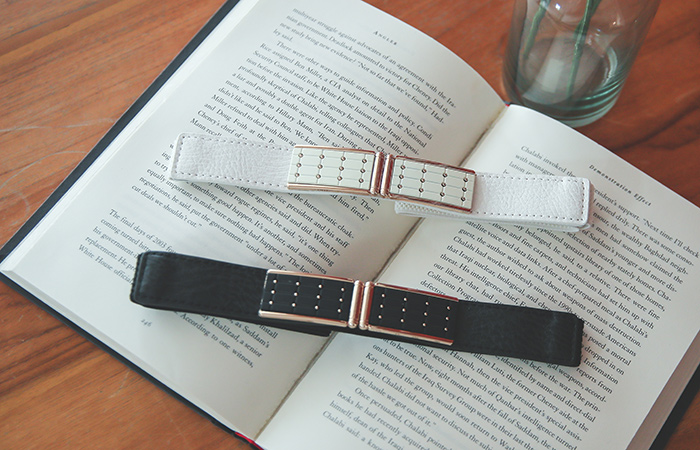 Gold スタッド カーフスキン バンディング ベルト