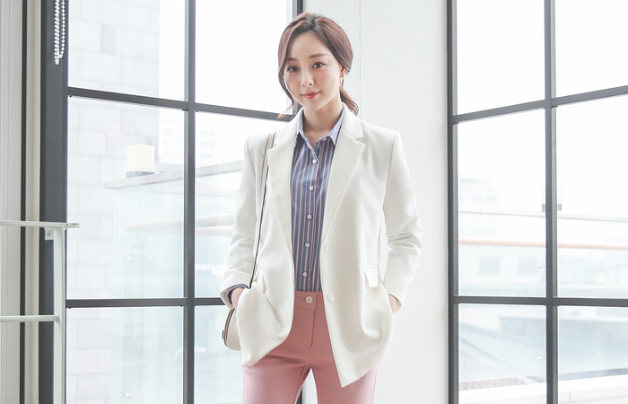 クラシック 基本フィット テーラード シングル ジャケット