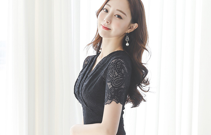 グラム シャーリングラップ 弾力 レイス ブラウス