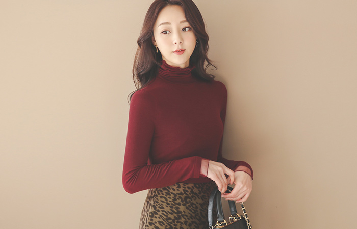 マッシュ カフス トリミング フリル とっくりえり ティー