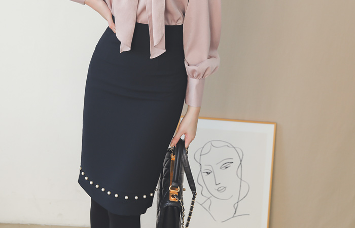 コーズパールラインハイミディスカート