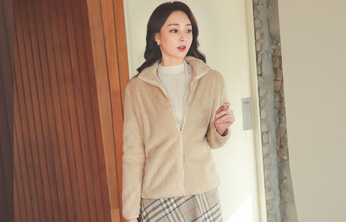 ウォーミング ソフト パステル フリース ジャンパ