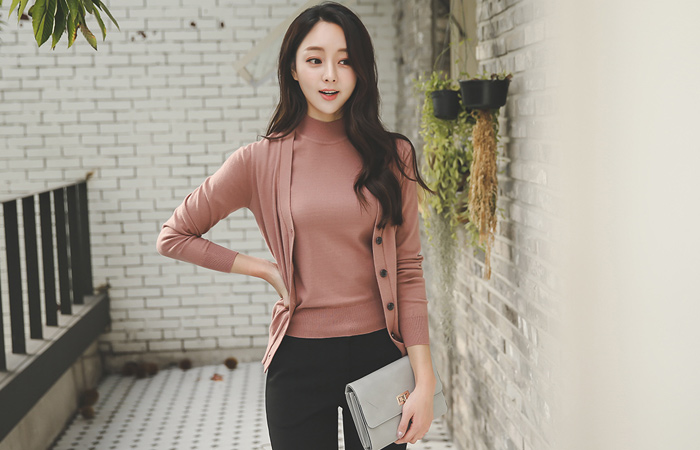 デーリー ソフト ニット&カーディガン SET