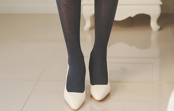 スクエアブロックパンプス