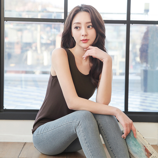 ラウンドネック 起毛 デーリー 袖なし