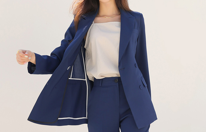 公式 ムード ダブルボタン Set-up ジャケット