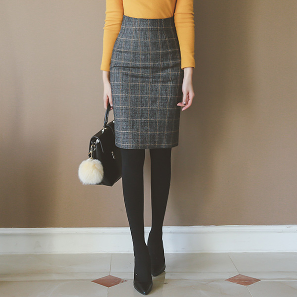クラシックグレンチェックの中起毛スカート