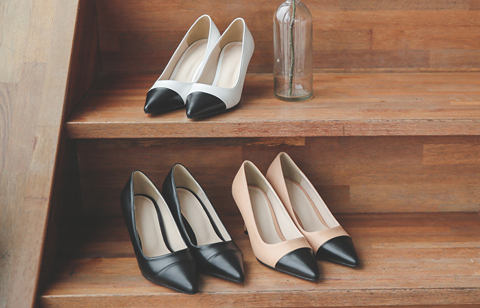 クラシック コンビ 配色 スティレット ヒール