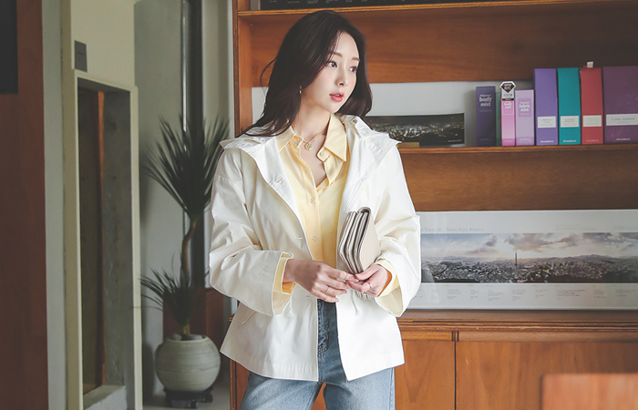 フード　 裏地 ストリング コットン サファリ ジャケット