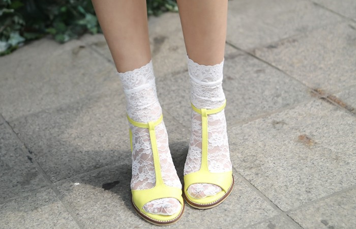 フラワーレイスソックス