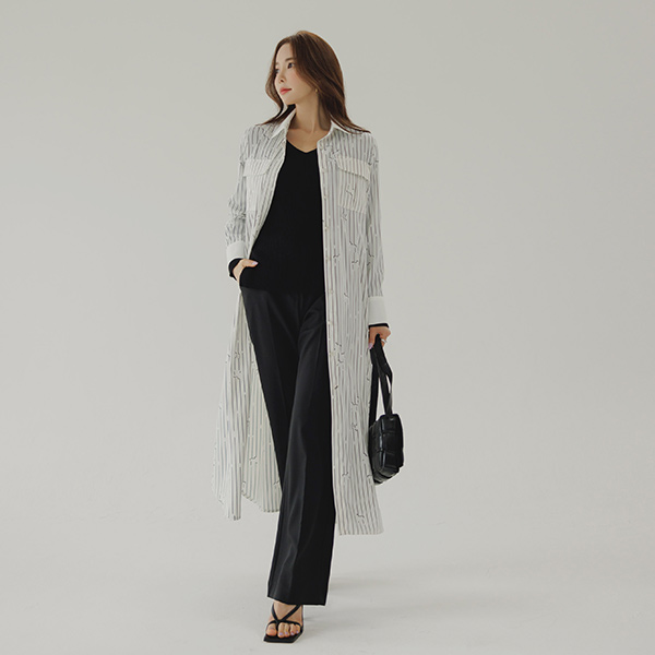 パタン ポイント ベルト ロング ローブ ワンピース