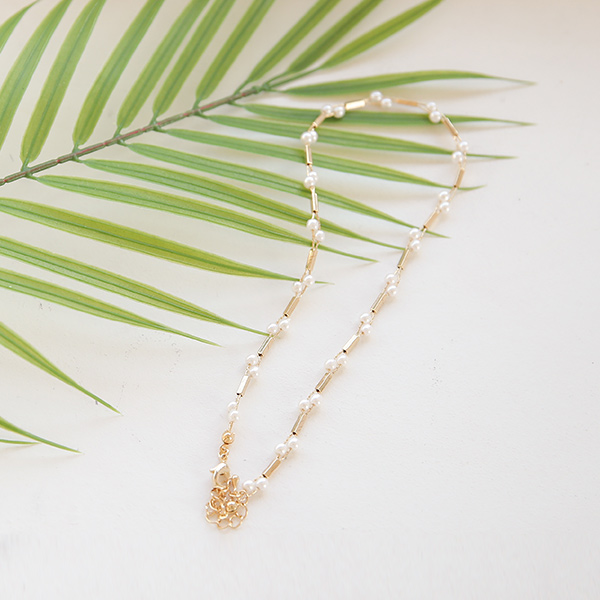 ロマンチック ミニ真珠 Bless ネックレス