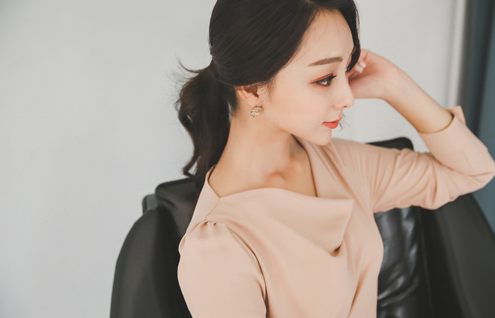 レディドレープカウルブラウス（長袖）