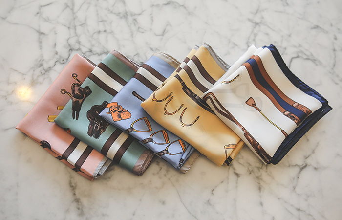 サドル パタン 配色 スカーフ