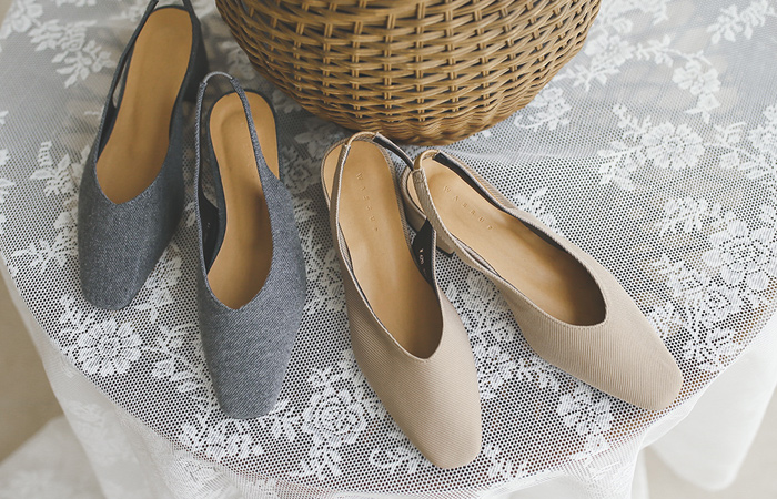 モダンニットブロックスリングバック