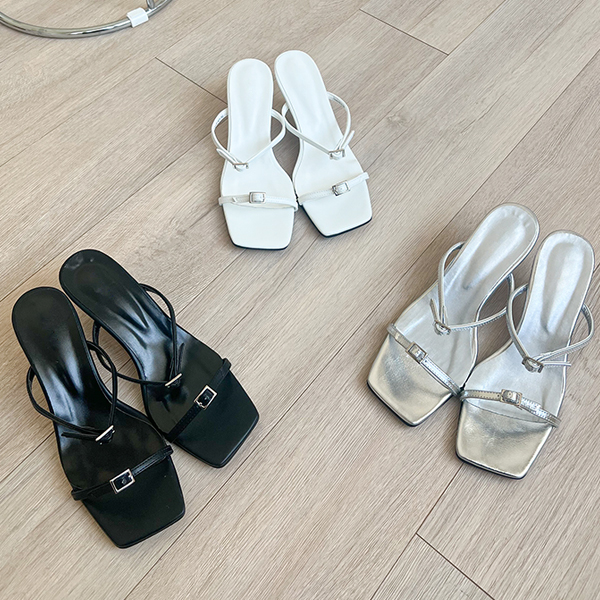 モダン ベルト ストラップ サンダル ヒール