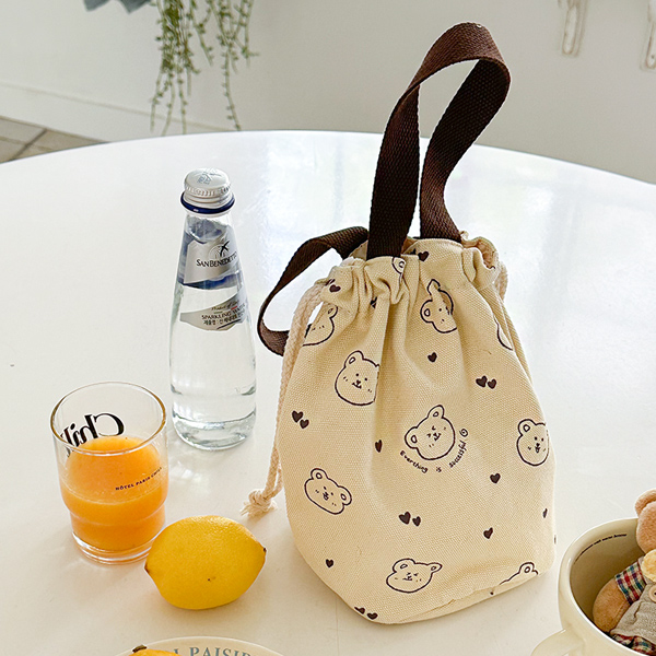 얼굴곰 ストリング ポーチ トートバッグ