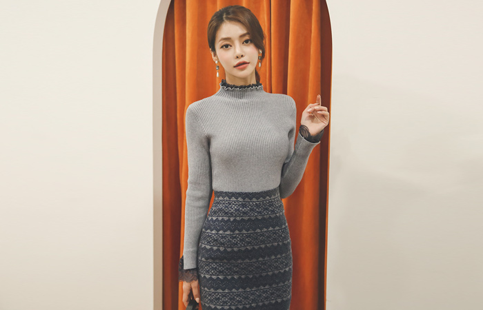 レイス レイヤード コール天 ニットティーシャツ