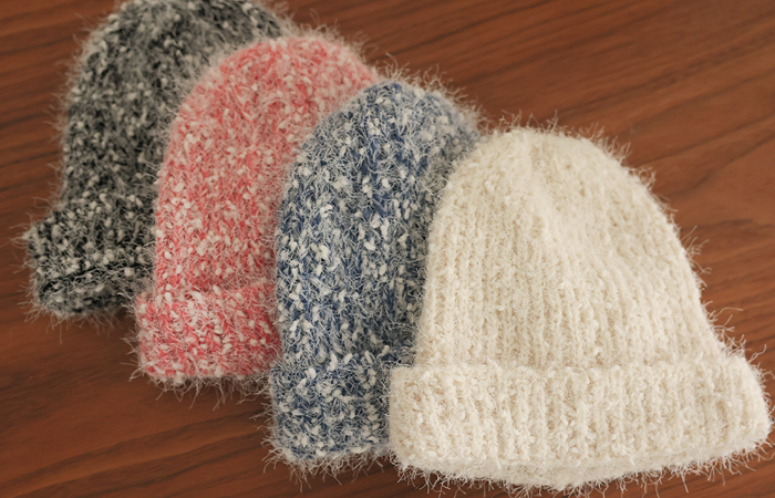 ふわふわ ウール ポップコーン Beanie 帽子