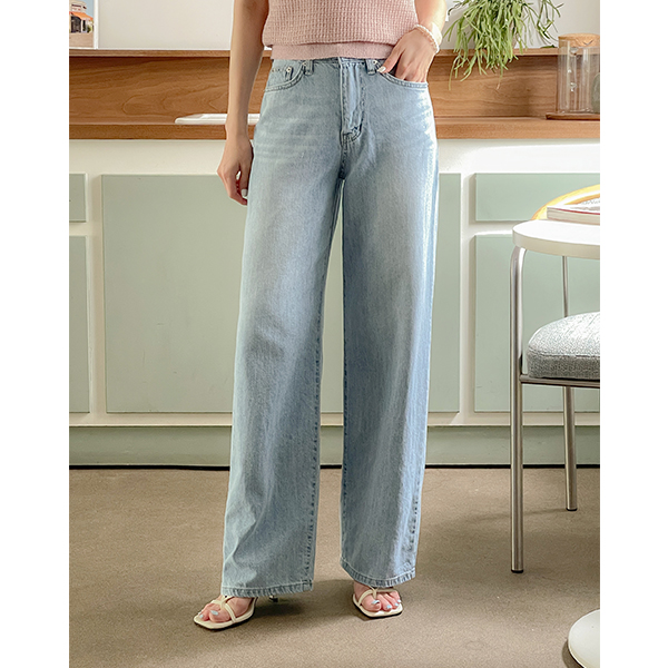 썸머리 만능 ワイド デニム パンツ