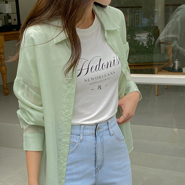 썬 스크린 ソフト サマー テンセル シャツ