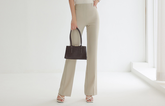スリム ハイウエスト ブーツカット Stretchy-Waist スレックス
