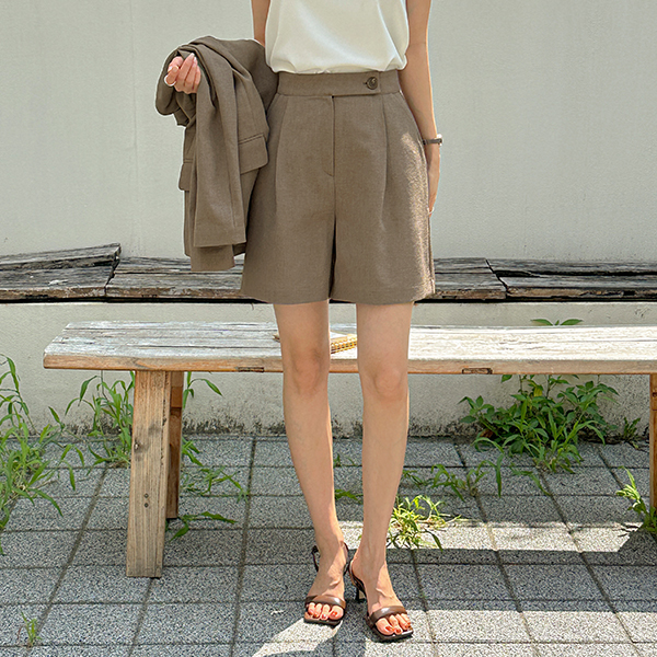 ODE 원핀턱 ハーフ パンツ