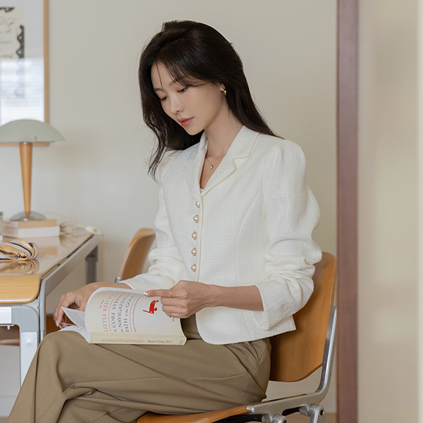 메르니 真珠 パール ツイード ジャケット